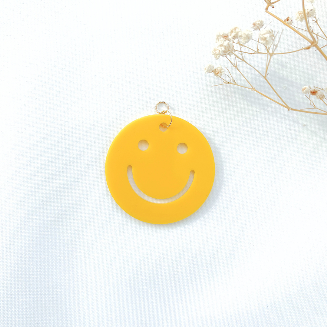 Smiley Bedel (groot) – Verwisselbare bedel voor kinderkettingen of sleutelhanger