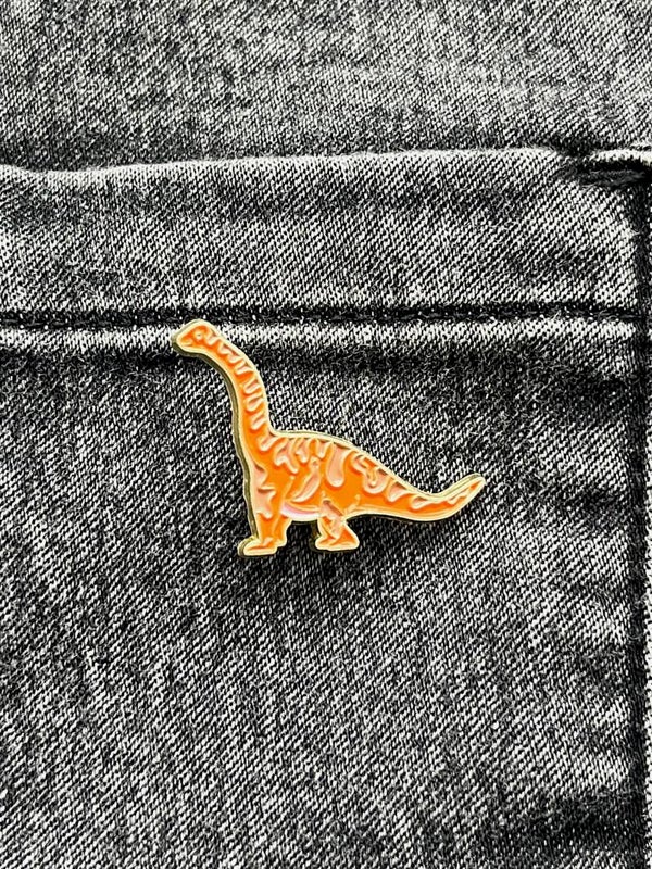 Pin Broche Dinosaurus Brachiosaurus - oranje