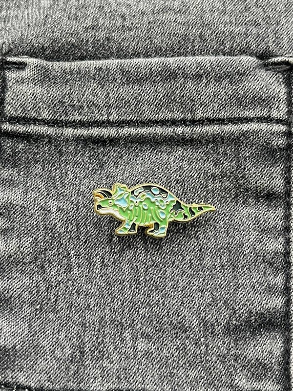 Pin Broche Dinosaurus Stegosaurus - groen blauw