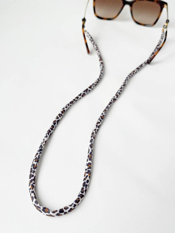 Brillenkoord dames - Ibiza elastiek panter