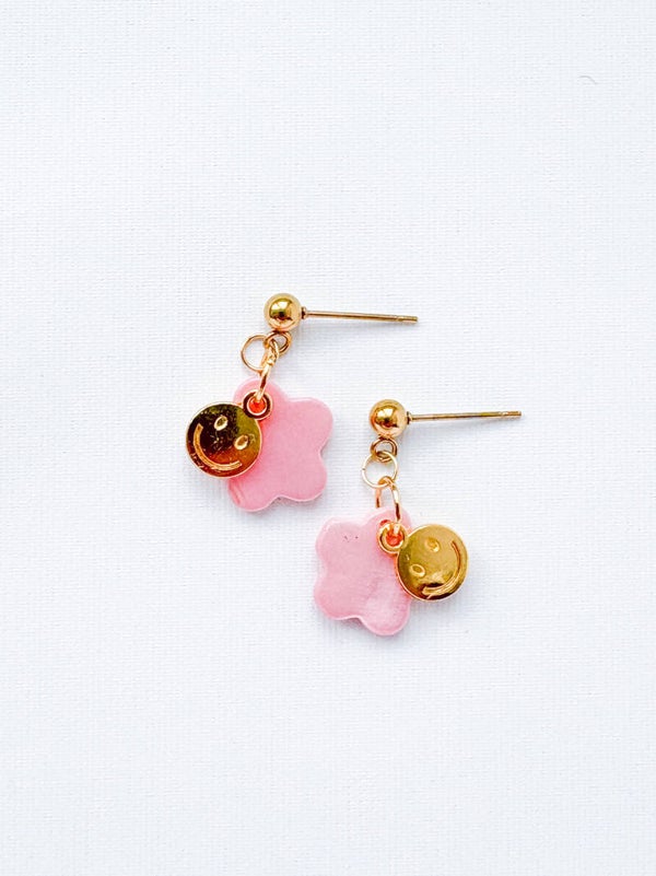 Oorbellen Kind | Smiley - peach