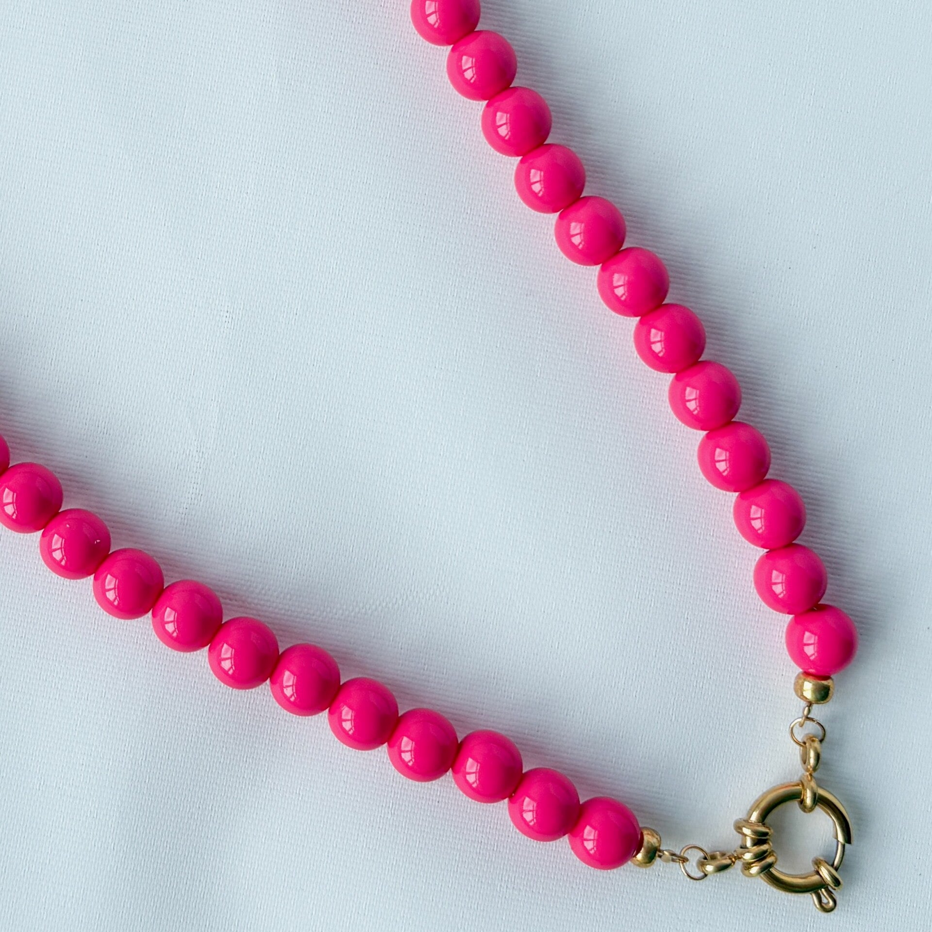 Bubblegum kinderketting met boeislot & bedel – roze