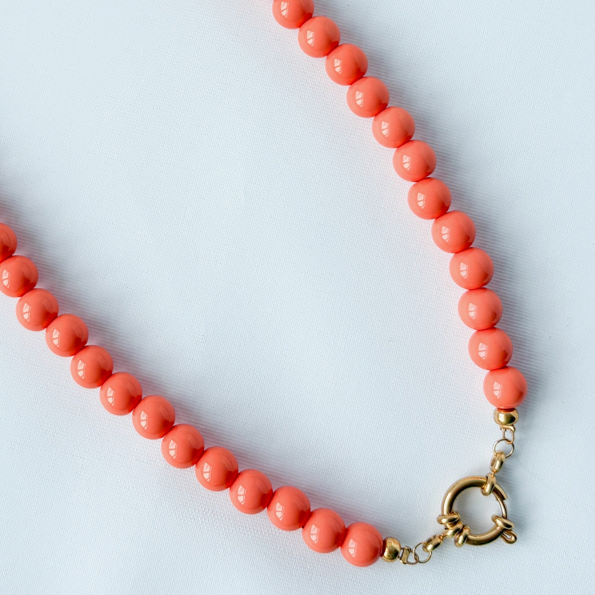Bubblegum kinderketting met boeislot & bedel – oranje