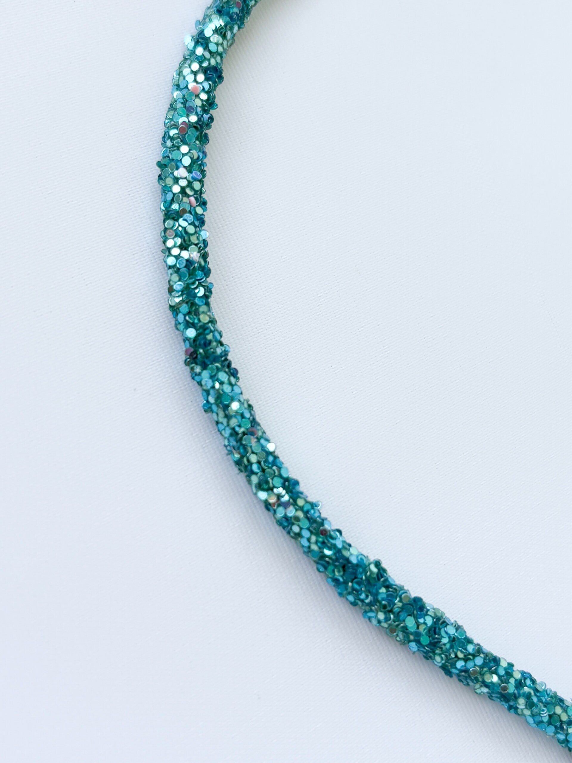 Haarband met all-over glitters – petrol