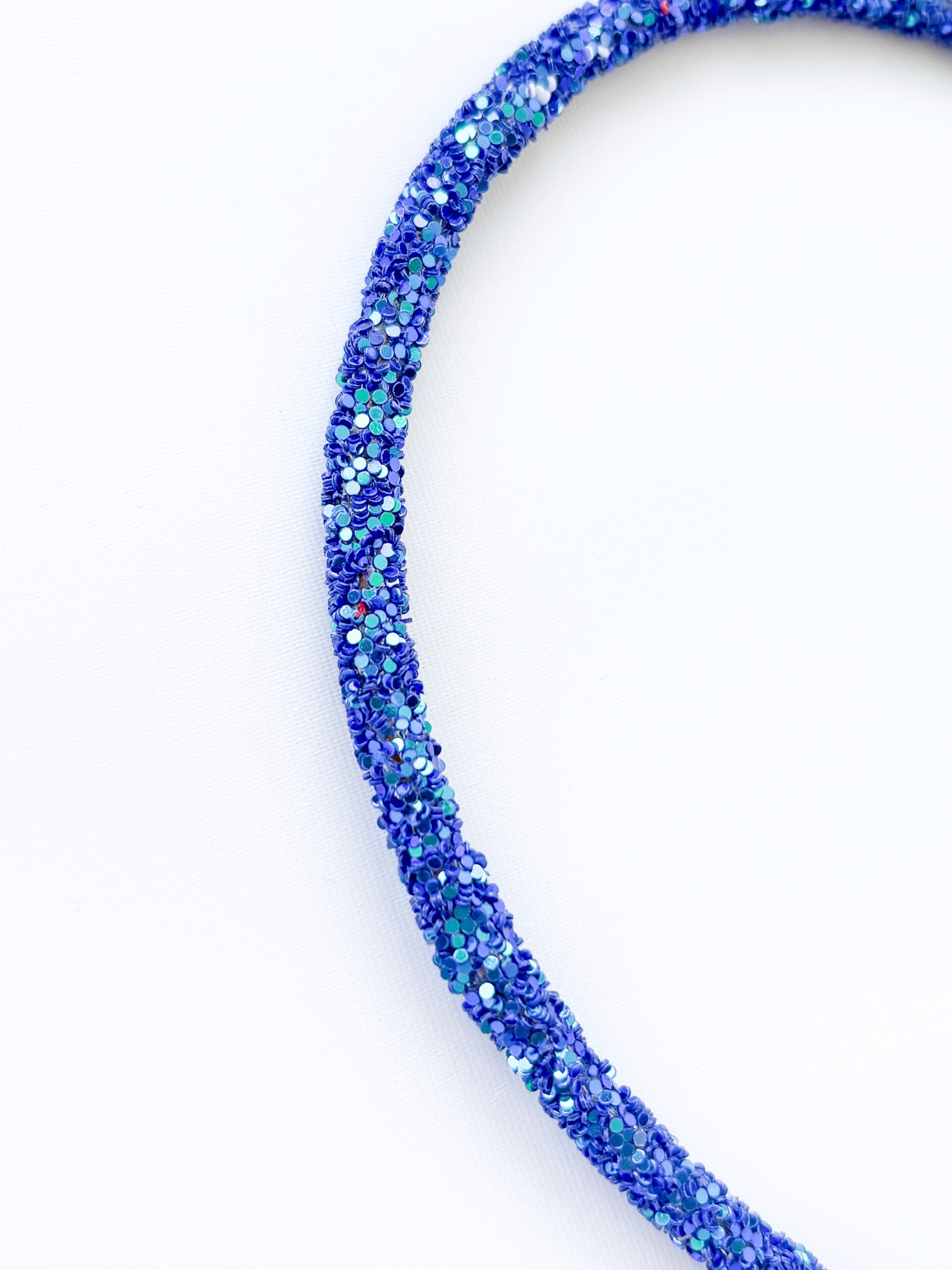 Haarband met all-over glitters – donker blauw