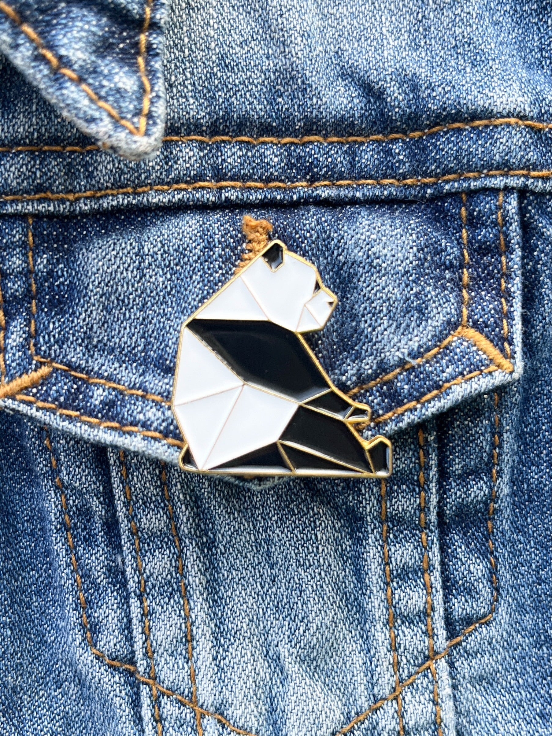 Pin - Origami Panda Pin voor kinderen & dames