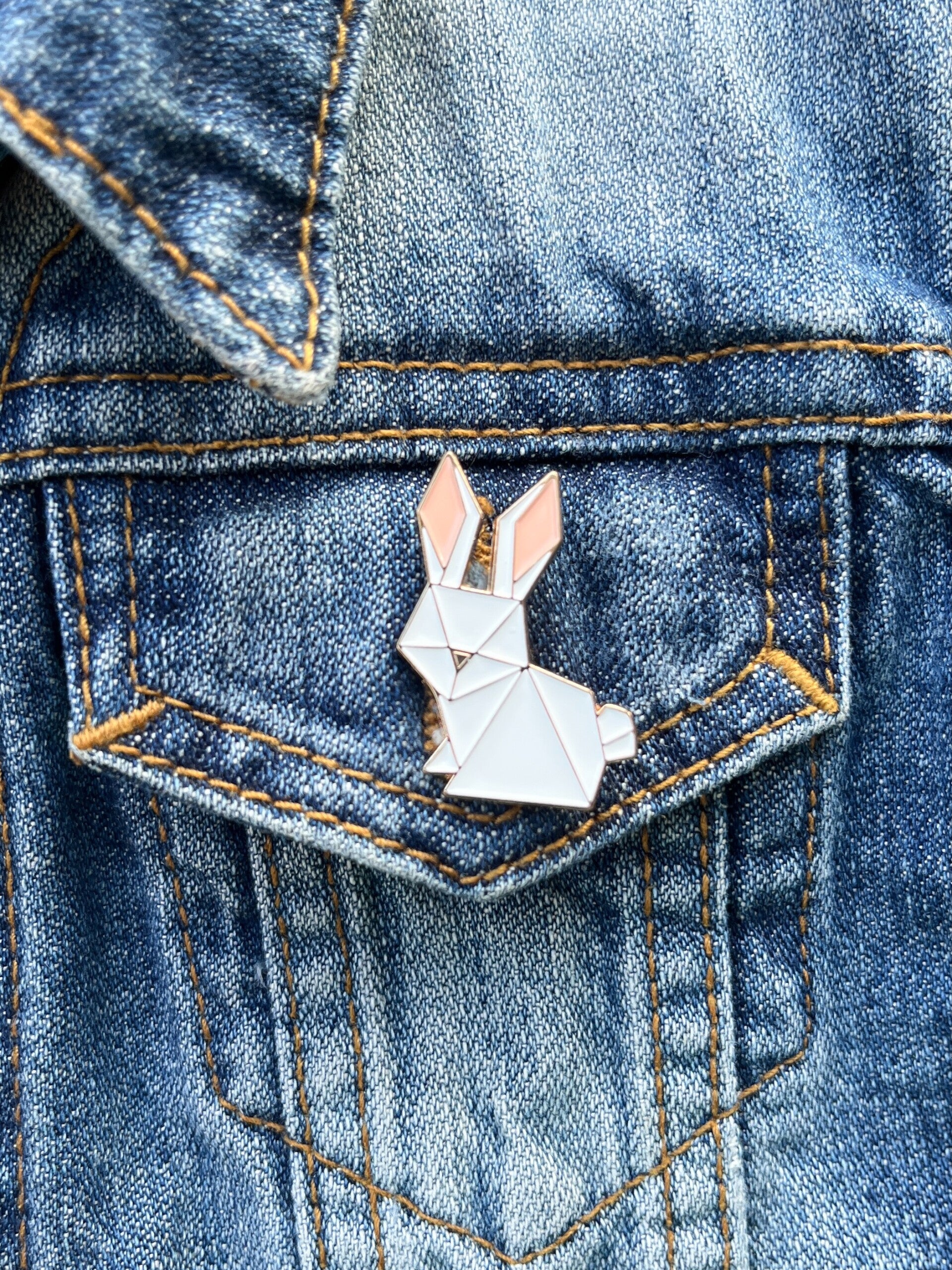 Pin - Origami Konijn Pin voor kinderen & dames