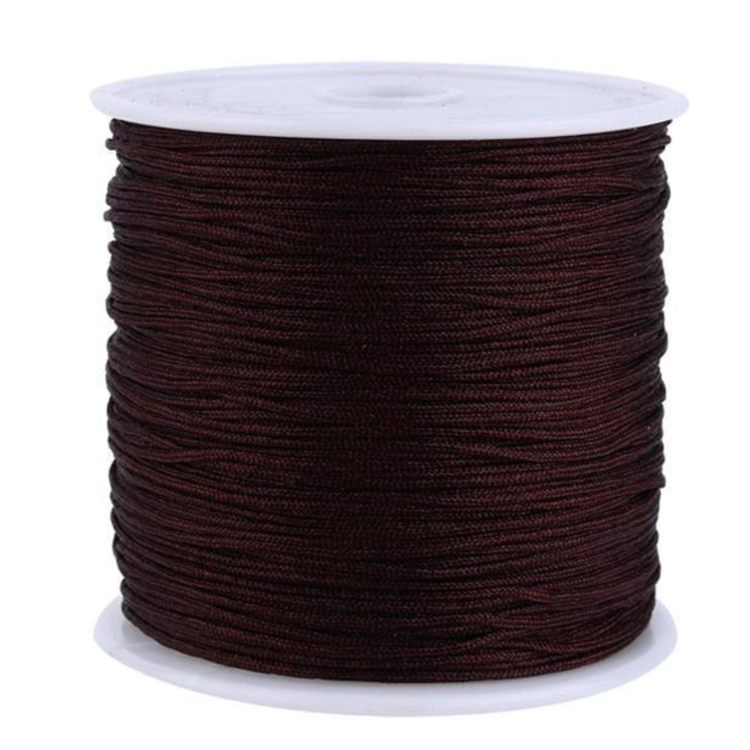 Macramé draad Donker Bruin - 0,8mm