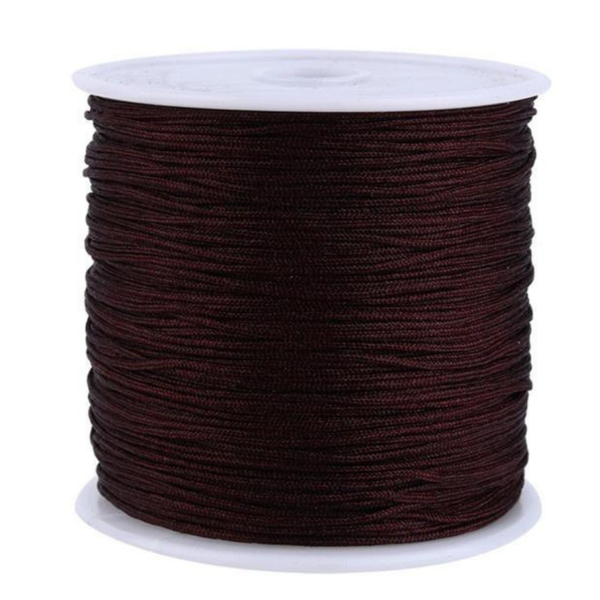 Macramé draad Donker Bruin - 0,8mm