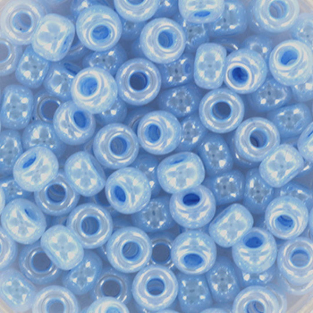 Miyuki Rocailles kralen 6/0 (4mm) Ceylon sky blue – DIY kralen voor kinderkettingen & armbandjes