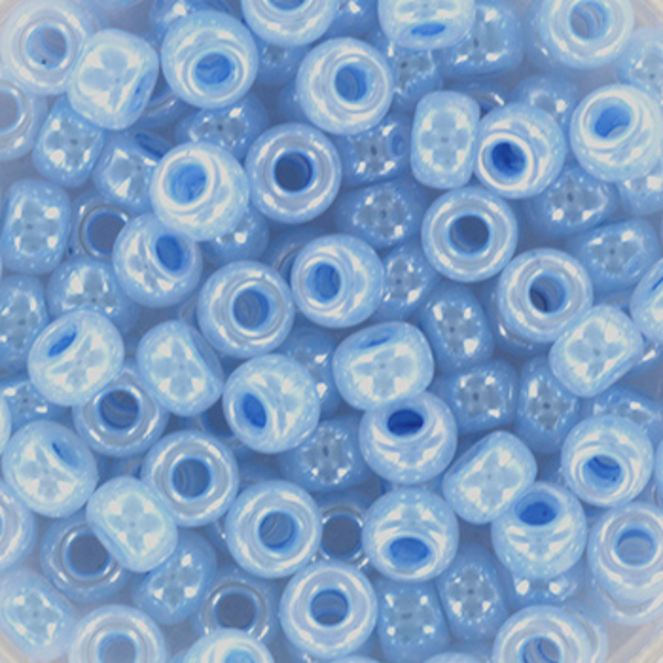Miyuki Rocailles kralen 6/0 (4mm) Ceylon sky blue – DIY kralen voor kinderkettingen & armbandjes