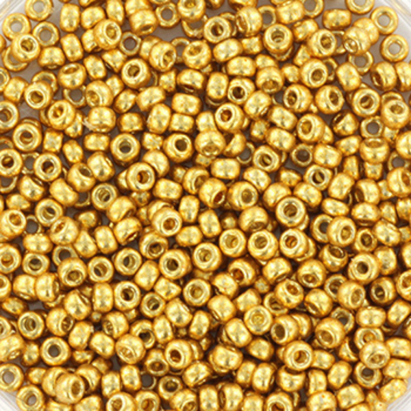 Miyuki Rocailles kralen 11/0 (2mm) Duracoat galvanized gold – DIY kralen voor kinderkettingen & armbandjes