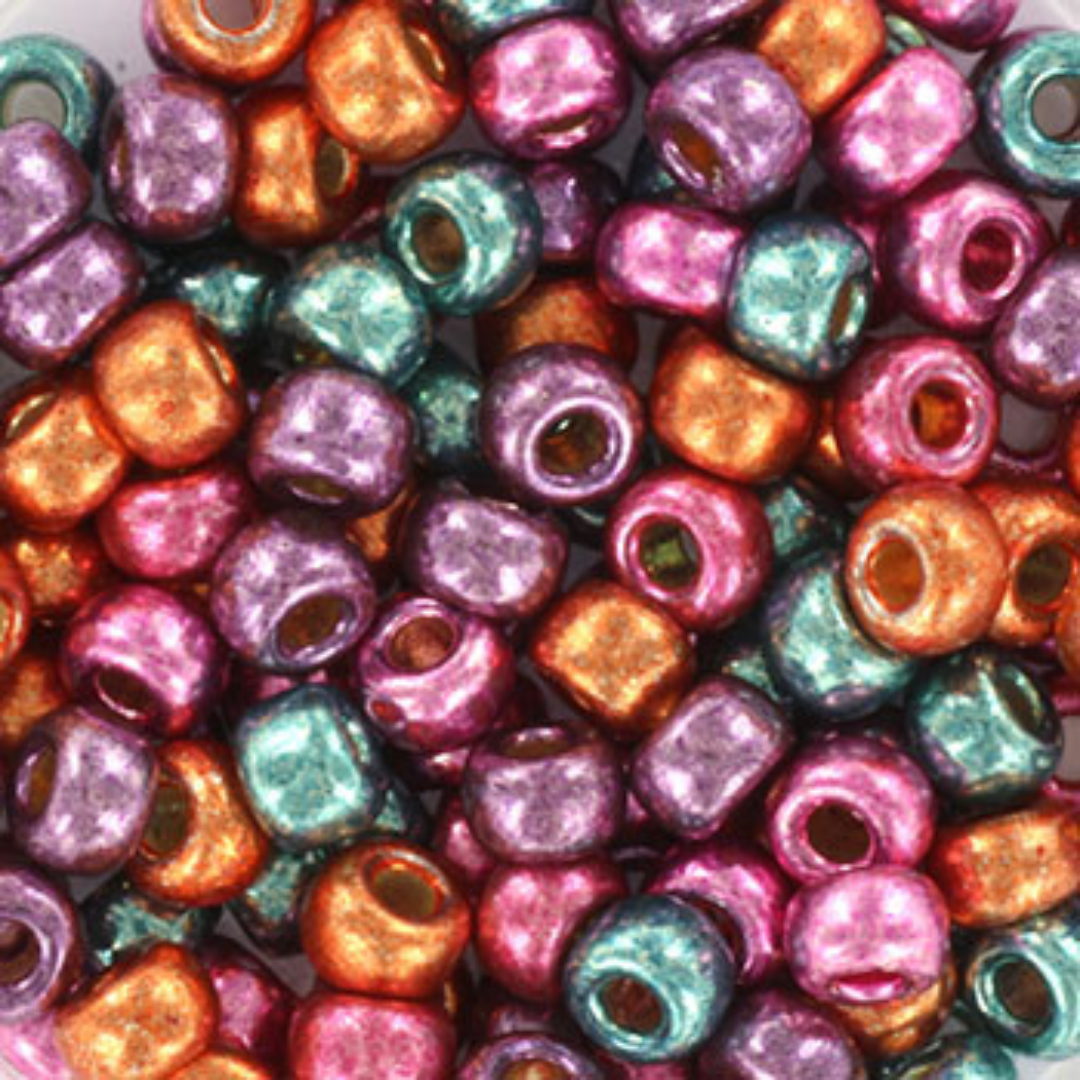 Miyuki Rocailles kralen 6/0 (4mm) Metallic rainbow mix – DIY kralen voor kinderkettingen & armbandjes