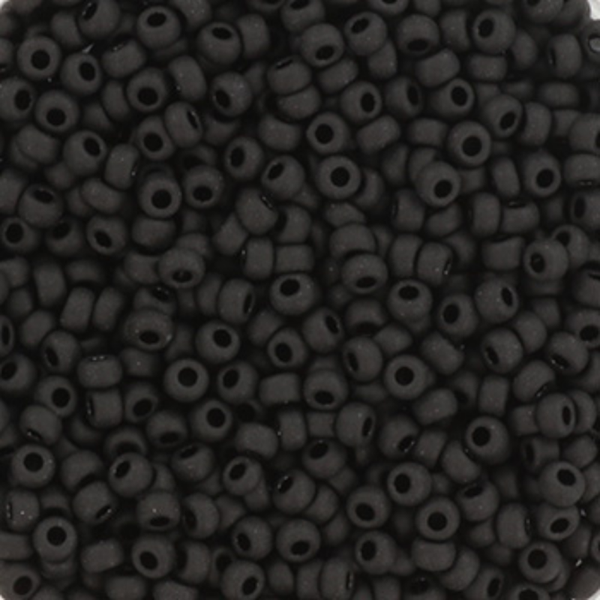 Miyuki Rocailles kralen 11/0 (2mm) Opaque matte black – DIY kralen voor kinderkettingen & armbandjes