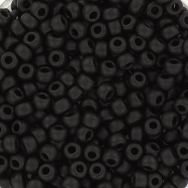Miyuki Rocailles kralen 8/0 3mm Opaque matte black – DIY kralen voor kinderkettingen & armbandjes