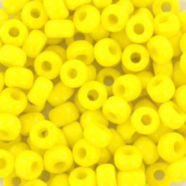 Miyuki Rocailles kralen 6/0 (4mm) Opaque yellow – DIY kralen voor kinderkettingen & armbandjes