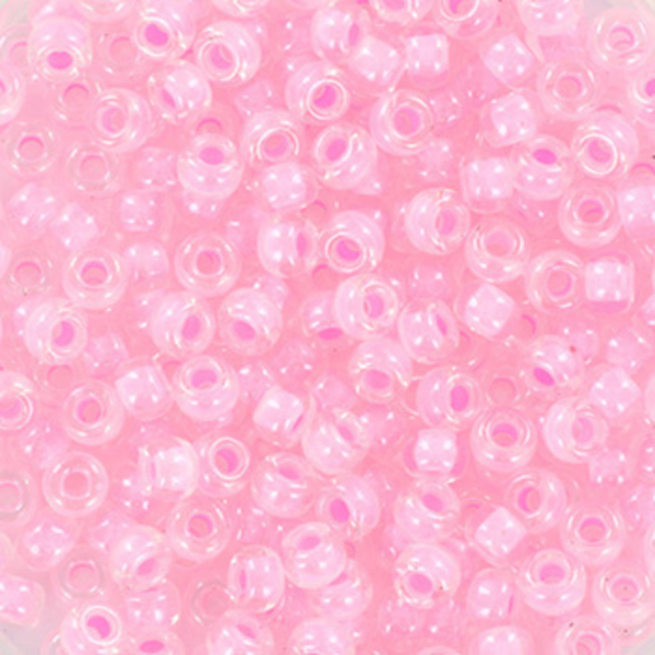 Miyuki Rocailles kralen 8/0 3mm Pink lined crystal – DIY kralen voor kinderkettingen & armbandjes