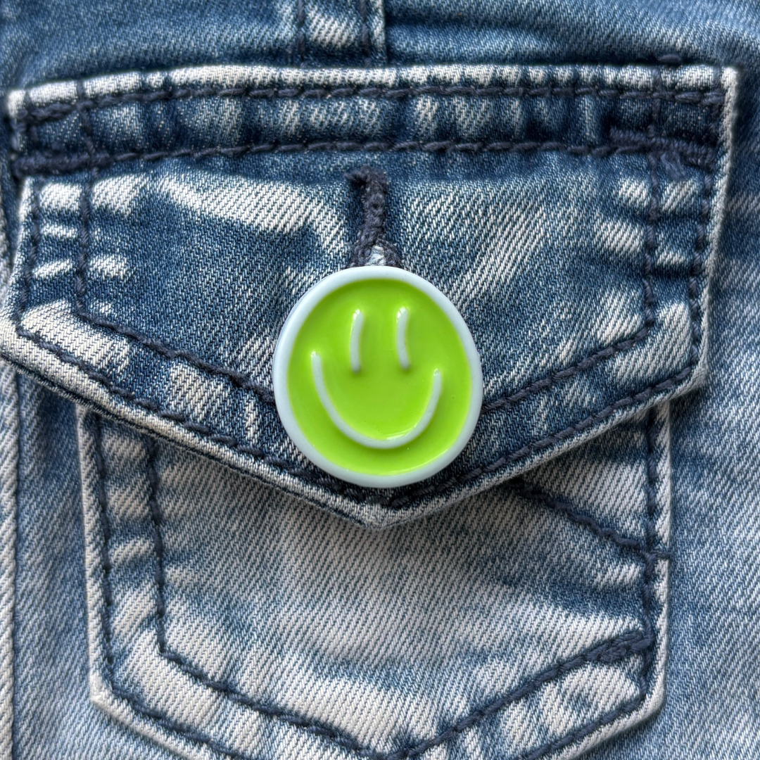 Pin - Smiley Pin in 3 kleuren voor kinderen & dames