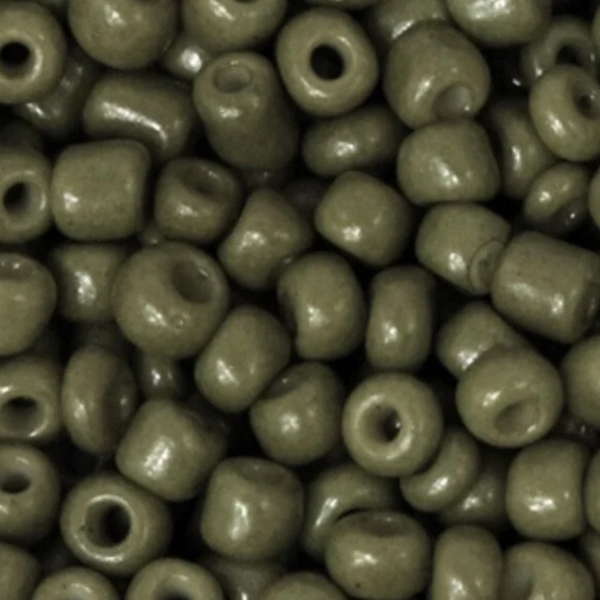 Rocailles kralen 6/0 4mm Olive Green – DIY kralen voor kinderkettingen & armbandjes