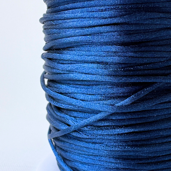 Satijnkoord Donker Blauw - 1mm