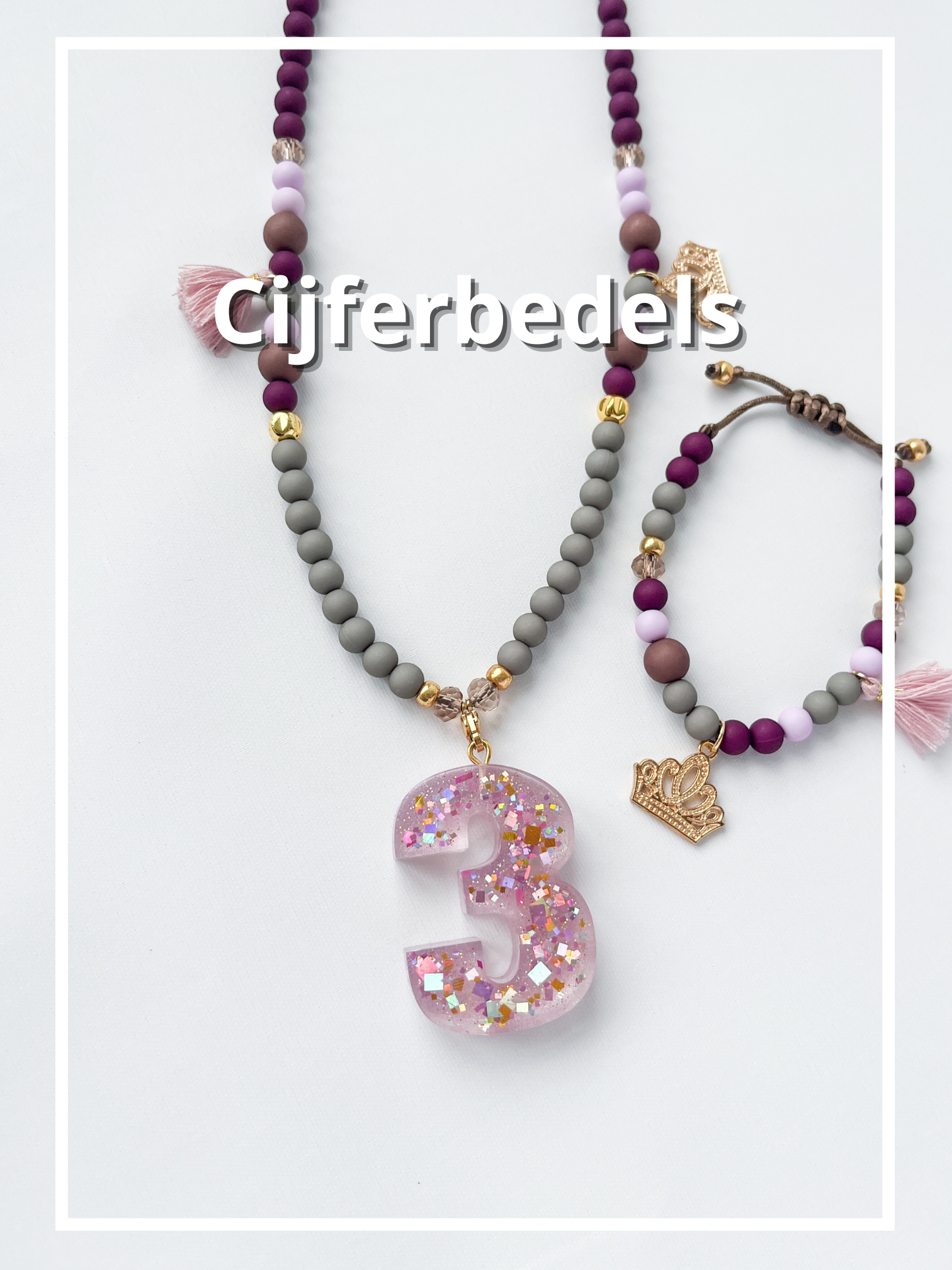 Handgemaakte cijferbedels van epoxy – losse bedels voor kinderkettingen, ideaal voor verjaardagscadeau.