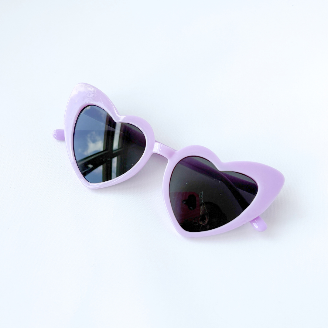 Zonnebril voor kinderen - Hartvorm lila