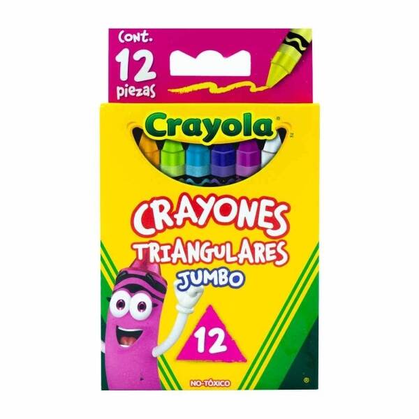 CRAYONES TRIANGULAR JUMBO 12PZS CRAYOLA