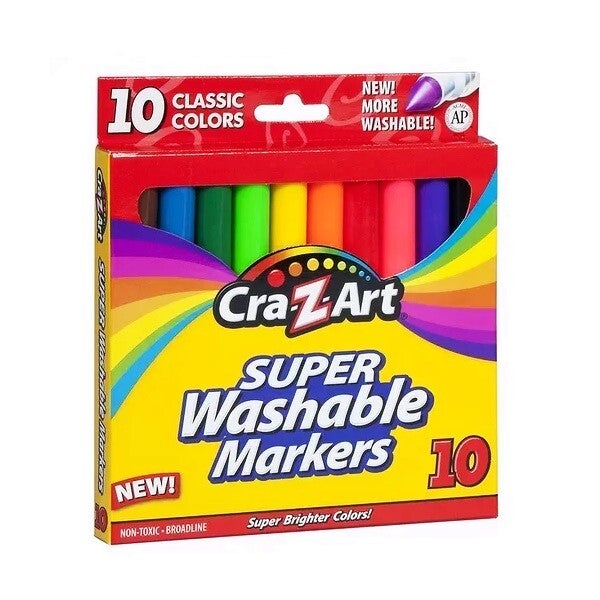 MARCADOR WASHABLE C/10 CRA-Z-ART