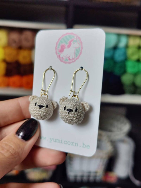 Boucles d'oreilles ours