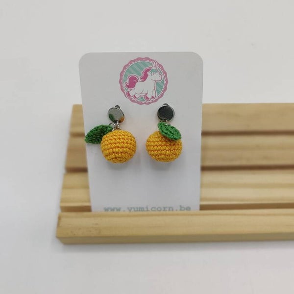 Boucles d'oreilles oranges