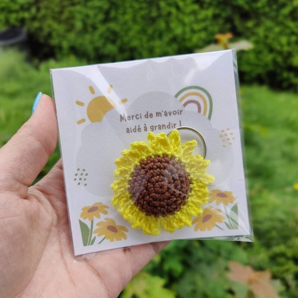 Porte-clés tournesol