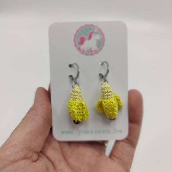 Boucles d'oreilles bananes