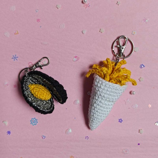 Porte-clés moule, frites ou les deux
