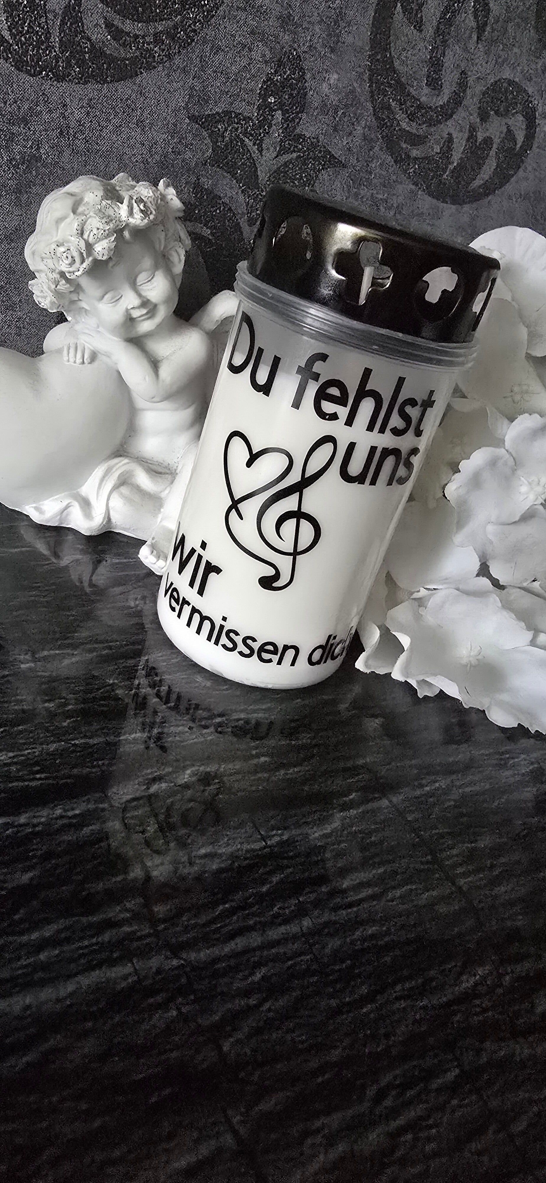 Grabkerze Du fehlst uns