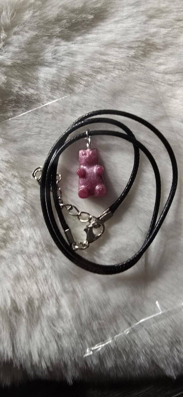 Bärchenkette klein Pinkglitzer