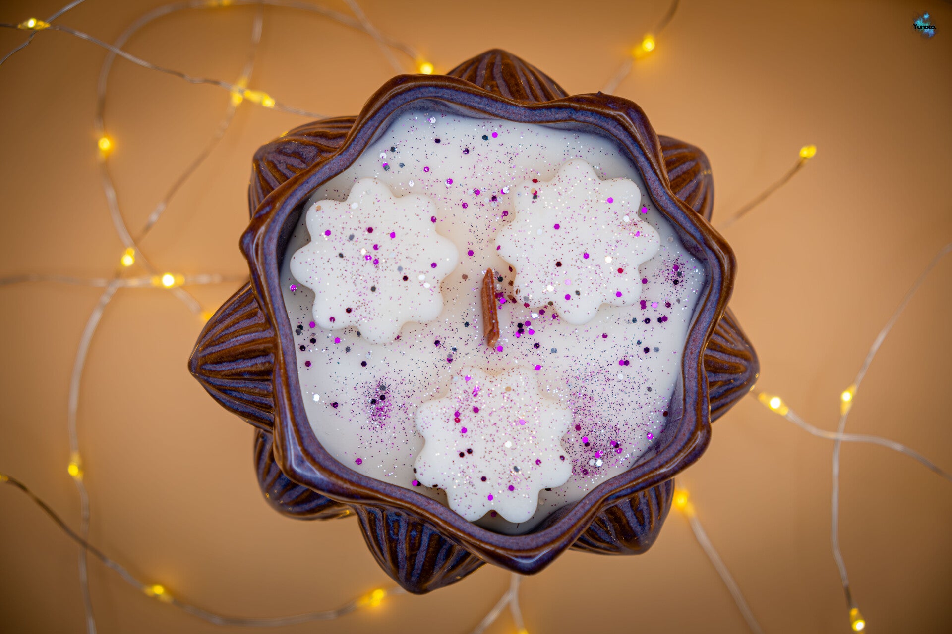 Bougie Mauve - Pêche