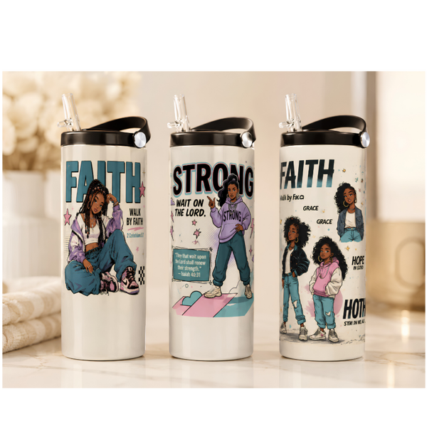 Set van 3 christelijke 20 oz / 590 ml skinny tumblers