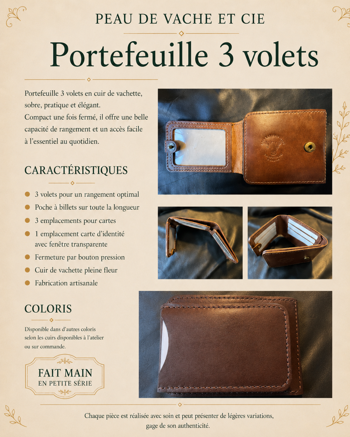 Portefeuille 3 volets