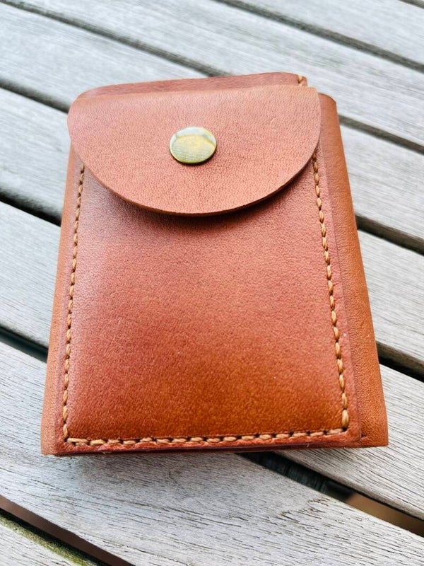 Portefeuille - porte-cartes en cuir tannage végétal
