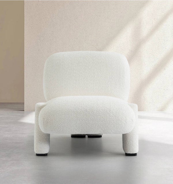 Fauteuil tissu bouclette