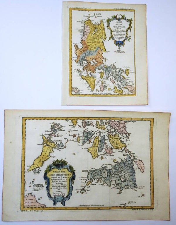 Philippines – set of 2 maps Bellin, 1752, Carte des Isles Philippines….. 1re. & 2e. Feuille