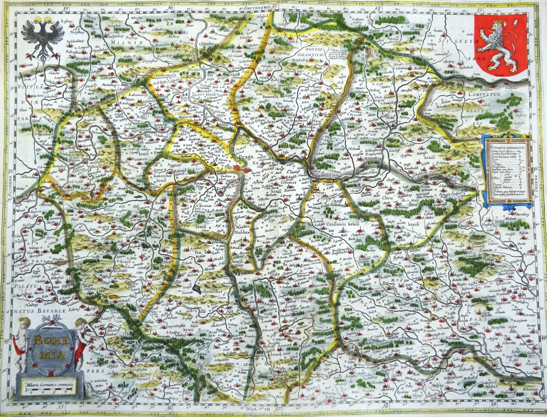 Czech Republic, Bohemia, Prague, W. Blaeu, 1635, Bohemia