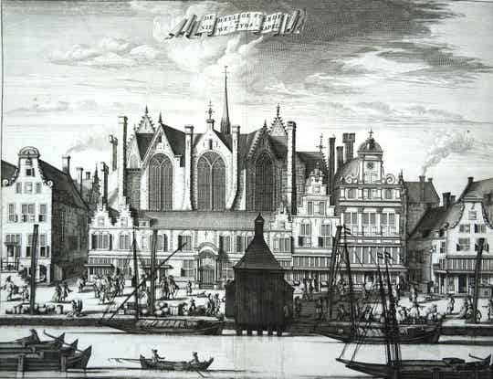 Netherlands, Amsterdam, Rokin Commelin, 1693, De Heylige Steede nu Nieuwe-Zyds-Kapel