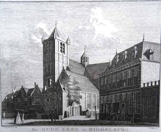 The Netherlands, Middelburg, St. Pieterskerk Tirion, 1753, De Oude Kerk te Middelburg