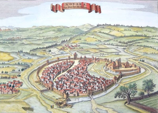 Italy, Novara, Milano, Piemonte, Mortier, 1704, Novara du Duche de Milan.