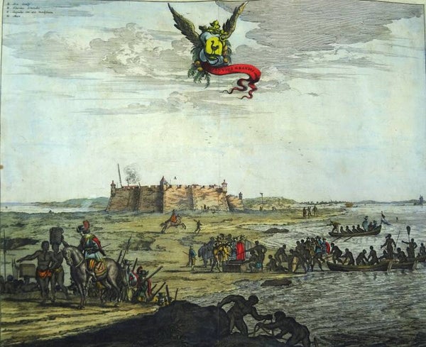 Brazil, Natal, Fortaleza dos Reis Magos, Rio Grande do Norte, Montanus / Van Meurs, 1671, Fluvius Grandis.
