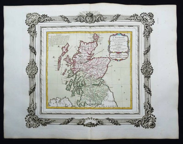 UK, Scotland, L. C. Desnos / M. Brion, 1767, L' Ecosse Dressee Conformement aux Observations Astronomiques et aux Inteneraires, Desnos 1766