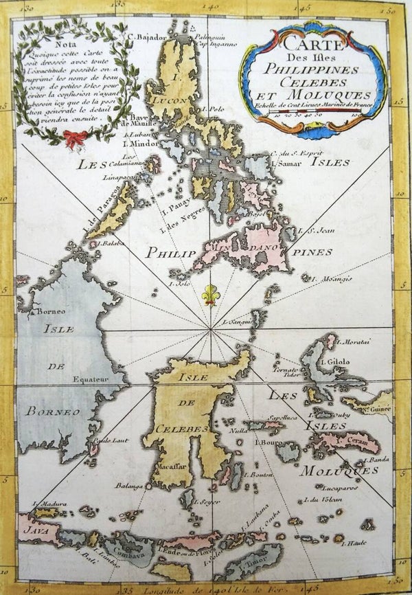 Philippines, Indonesia Bellin, 1746, Carte des Isles Philippines Celebes et Moluques