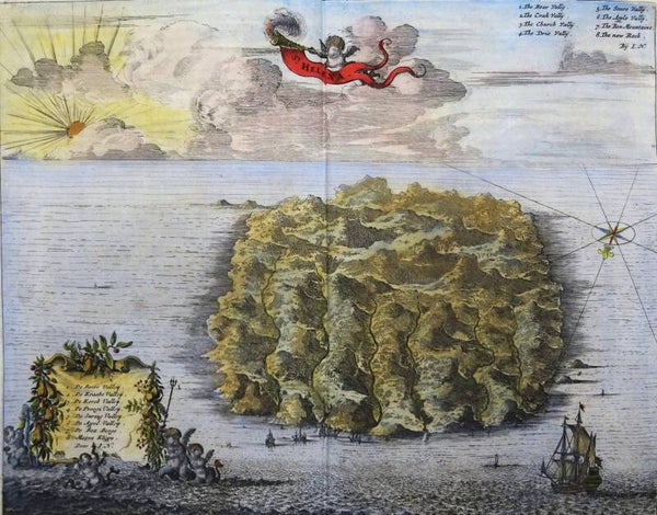 Saint Helena, Olfert Dapper, 1670, St. Helena