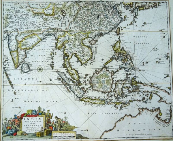Asia, India, China, SE Asia, Indonesia, Australia... N. Visscher, 1678, Indiae Orientalis nec non Insularum adiacentium Nova Descriptio